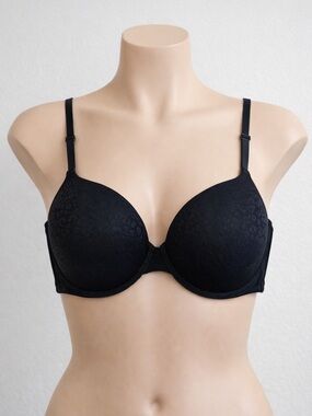 Victorias secret PINK Black cheetah print Lace Push-Up Bra - 36D